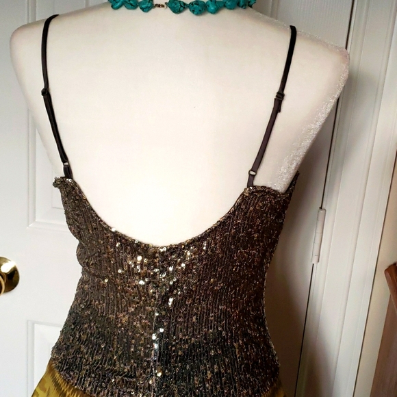Free People Stop & Stare Black Sequin Cami S,M,L - Picture 3 of 11